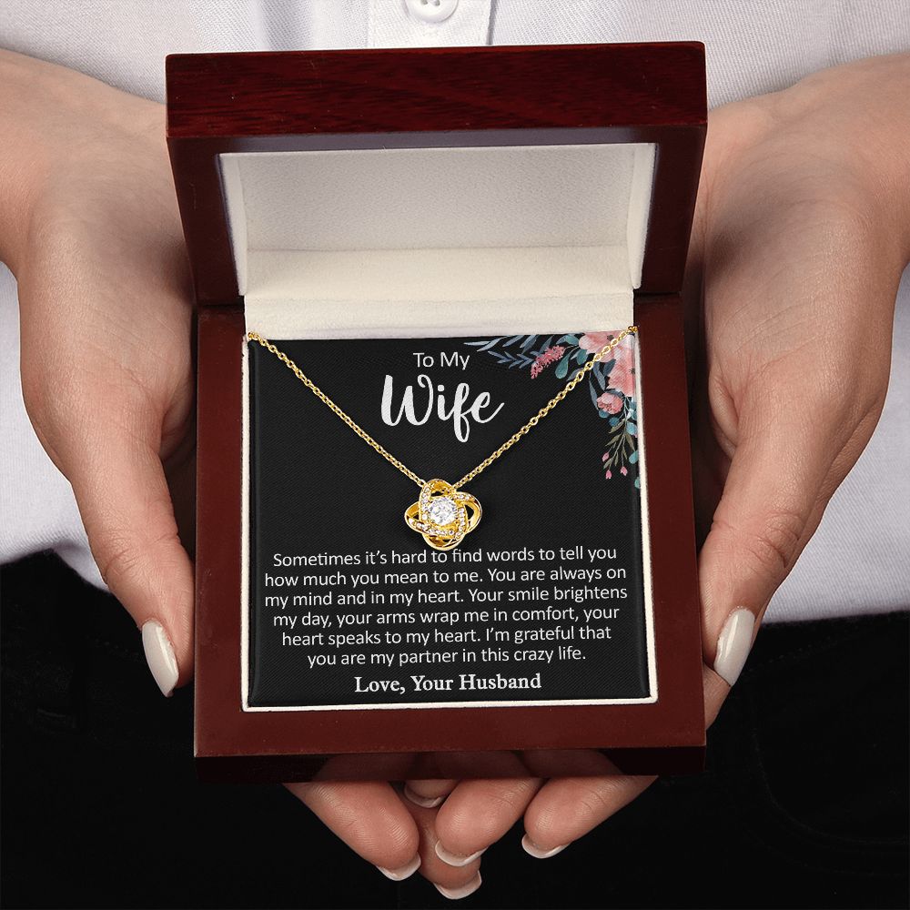 To My Wife Love Knot Necklace