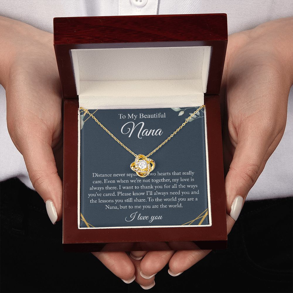To My Beautiful Nana Love Knot Necklace