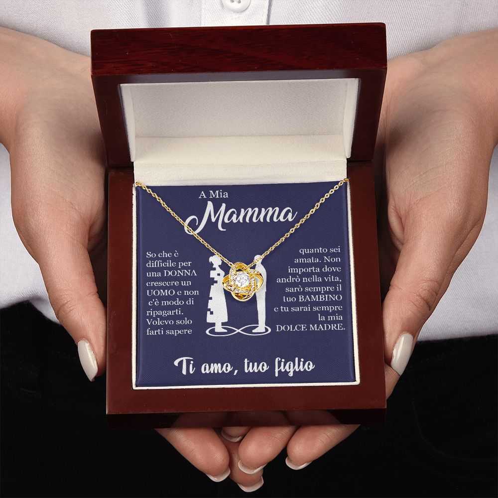 Alla Mia Mamma Love Knot Collana