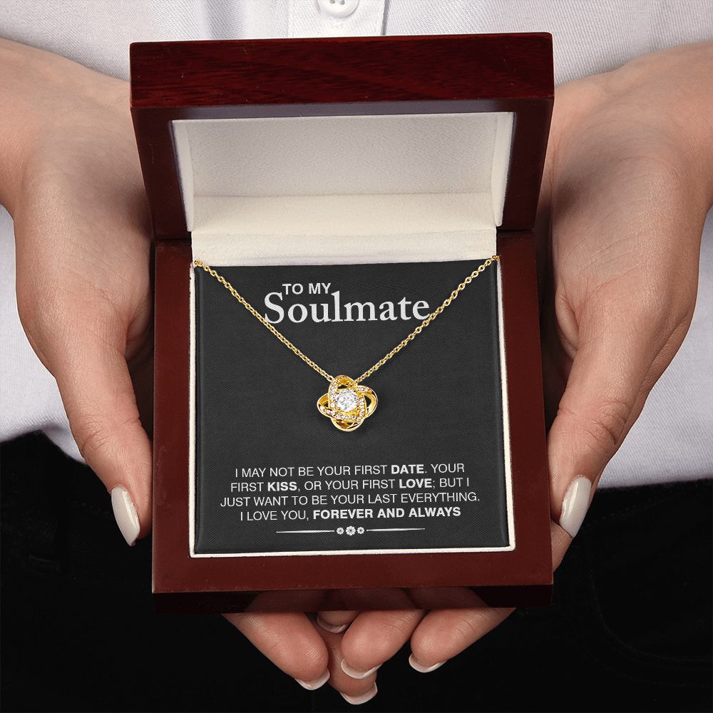 To My Soulmate Love Knot Necklace