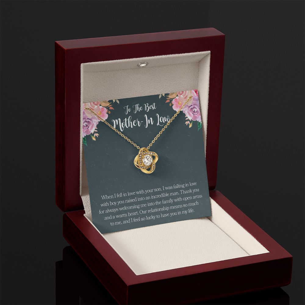 Mother In Law Necklace Love Knot Necklace