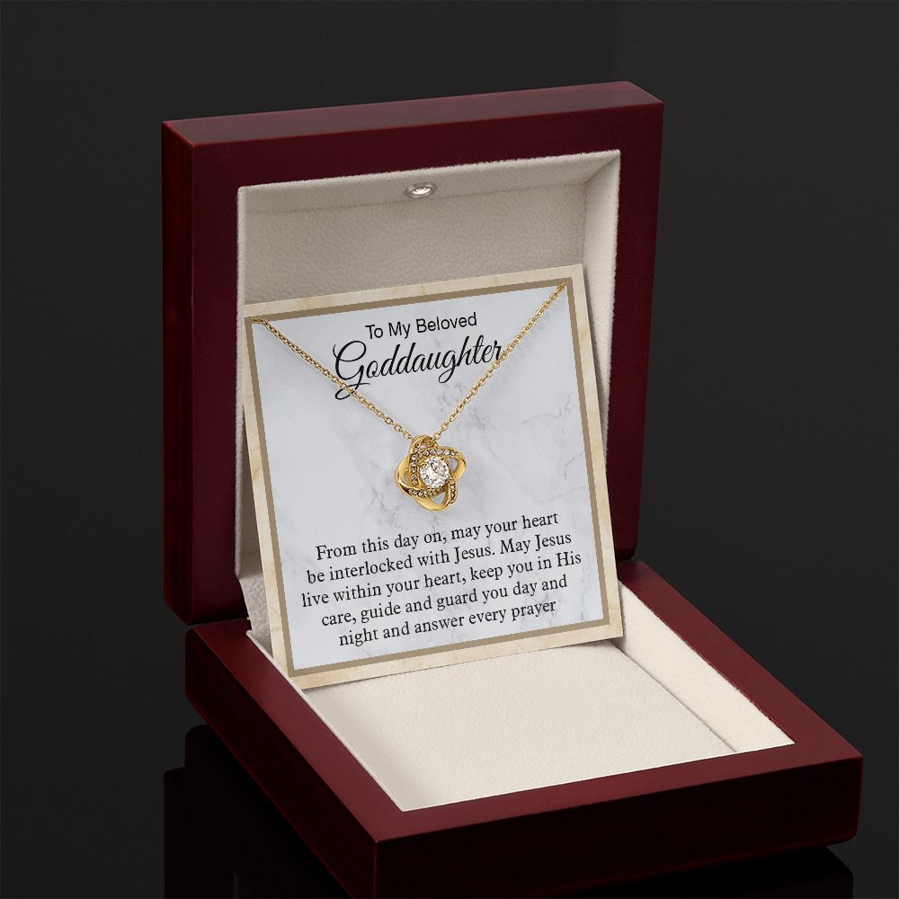 Goddaughter Gifts from Godmother Love Knot Necklace