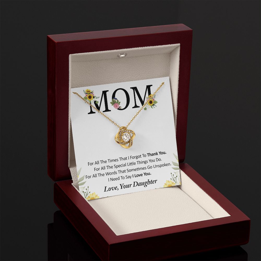 Gift for Mom Love Knot Necklace