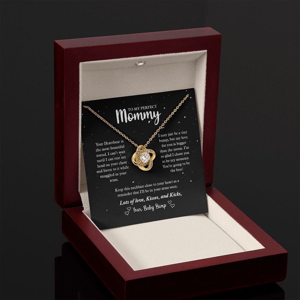 Pregnancy New Mom Love Knot Necklace