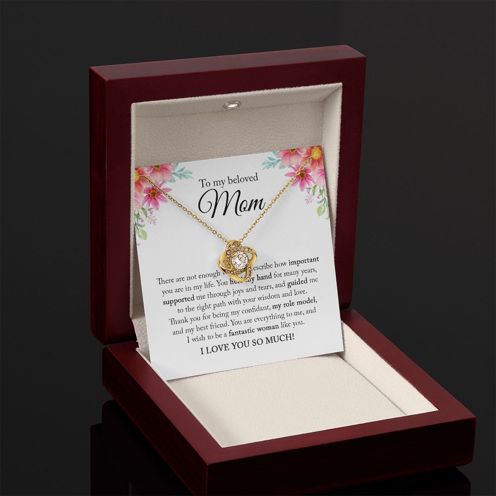 Gift for Mom from Daughter Love Knot Necklace