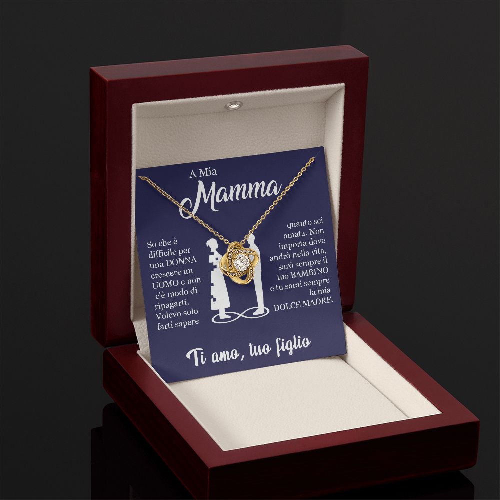 Alla Mia Mamma Love Knot Collana