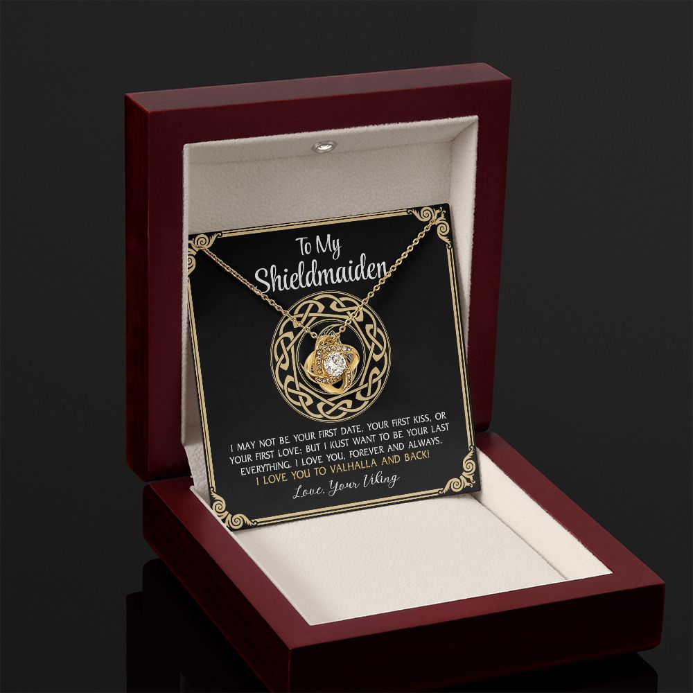 To My Shieldmaiden Love Knot Necklace