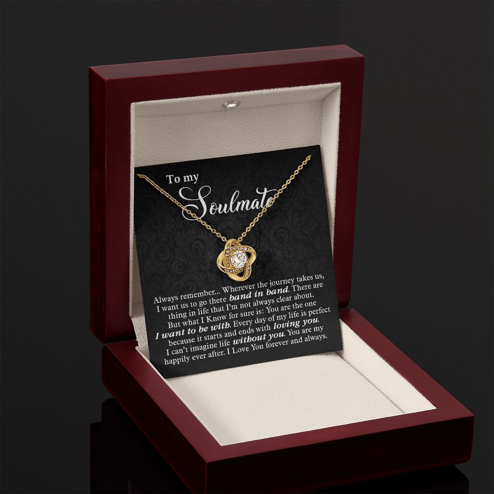 To My Soulmate Love Knot Necklace