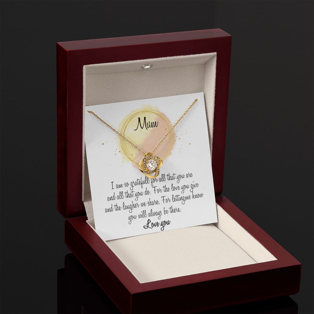 Gift For Mum Love Knot Necklace