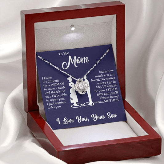 To My Mom Love Knot Necklace