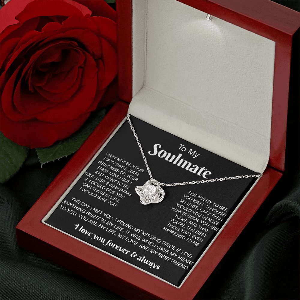 To My Soulmate Love Knot Necklace
