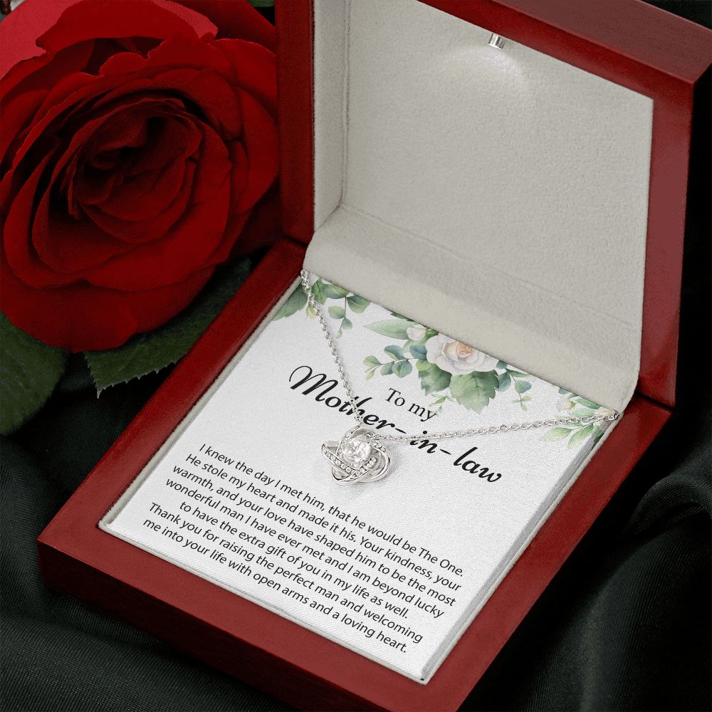 To My Mother In Law Love Knot Necklace