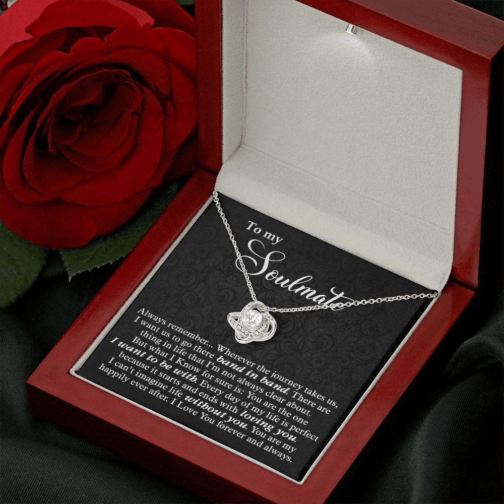 To My Soulmate Love Knot Necklace