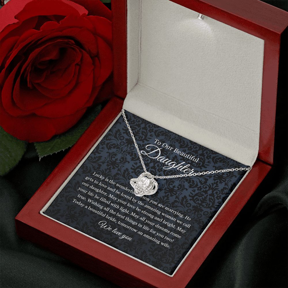 To Our Daughter Love Knot Necklace