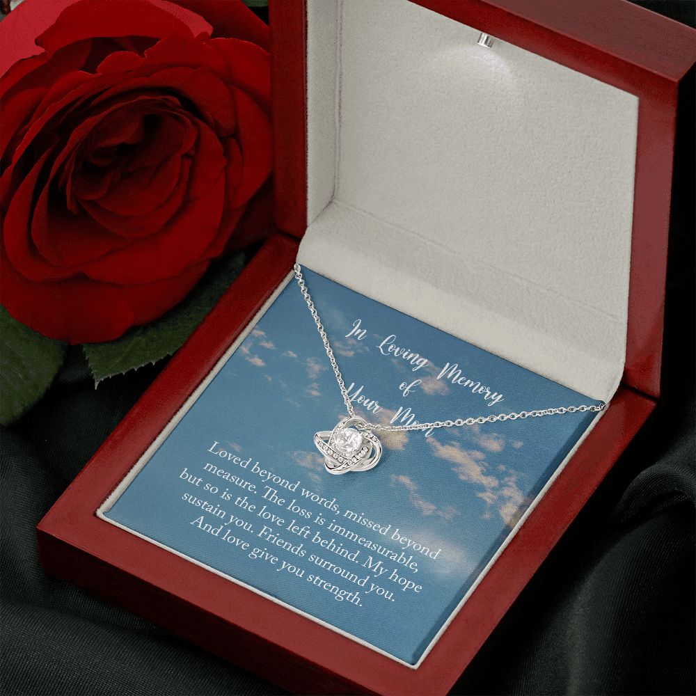 In Loving Memory Of Your Mom Love Knot Necklace