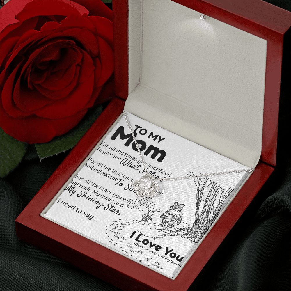 To My Mom Love Knot Necklace