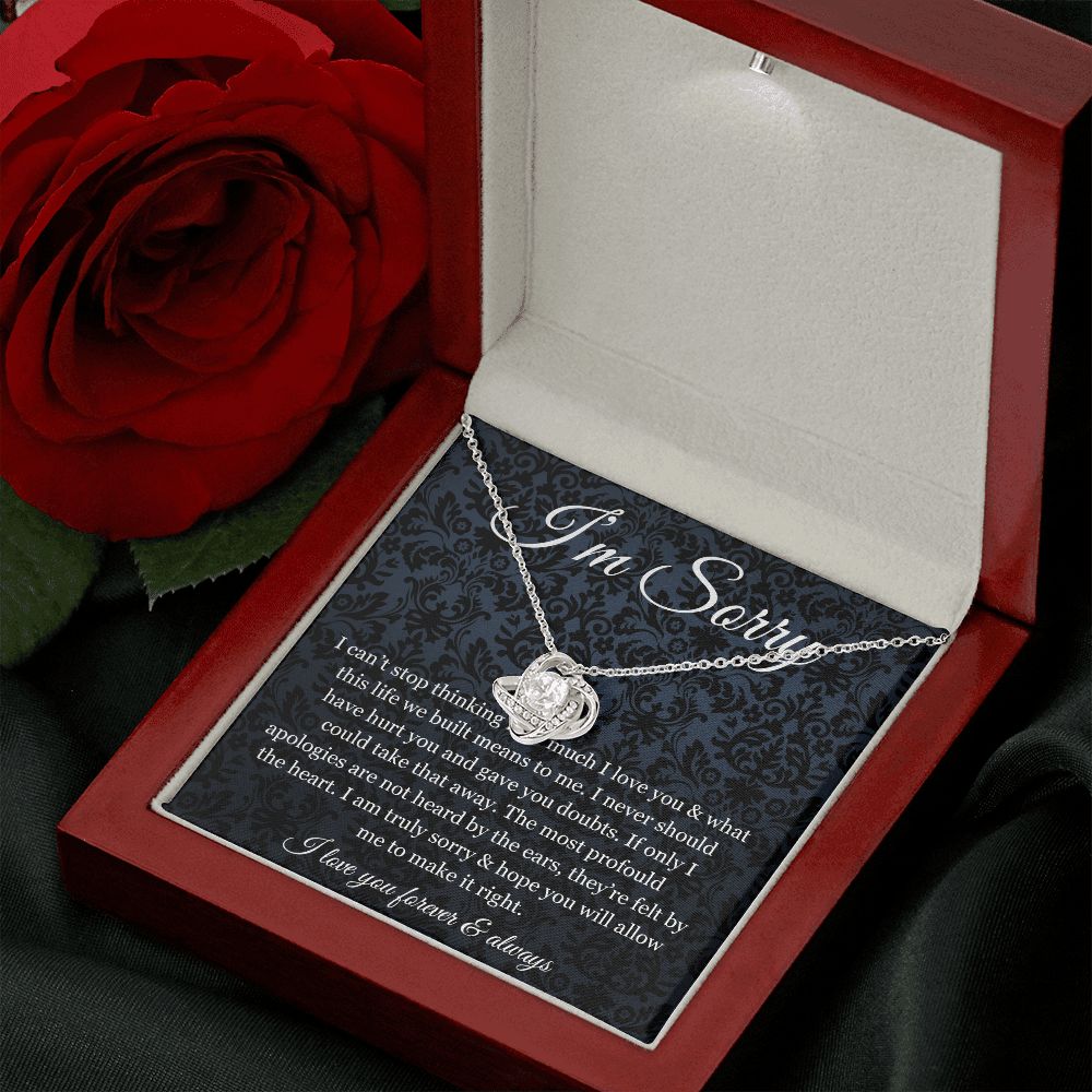 Apology Gift For Wife Girlfriend Love Knot Necklace
