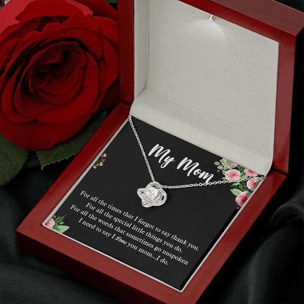 Mom Gift from Daughter Love Knot Necklace