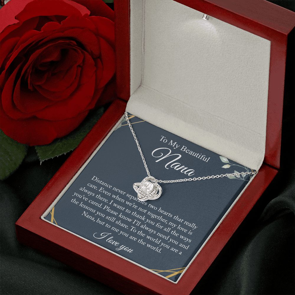 To My Beautiful Nana Love Knot Necklace