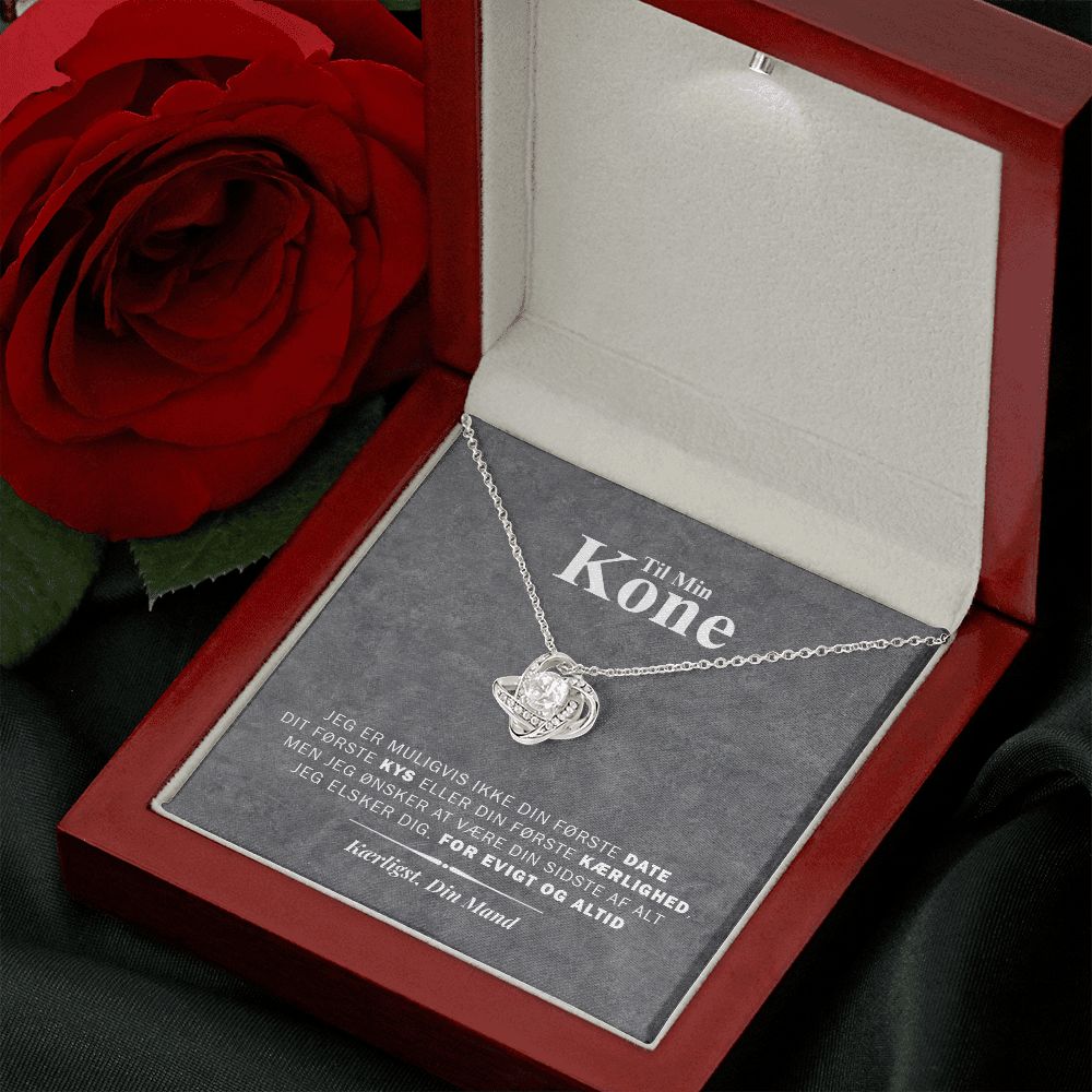 Til Min Kone Mors Dag Love Knot Necklace