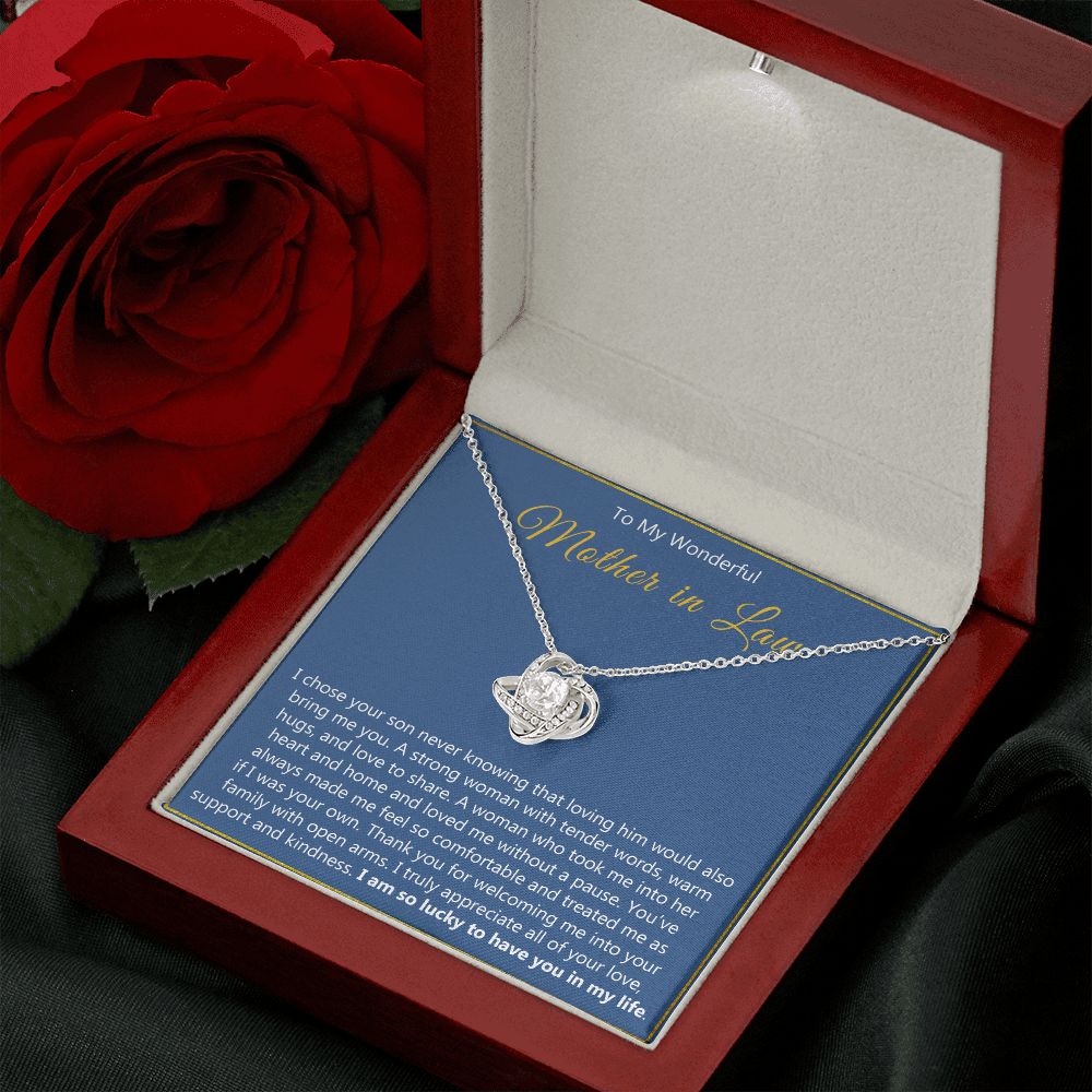 To My Wonderful Mother in Law Love Knot Necklace