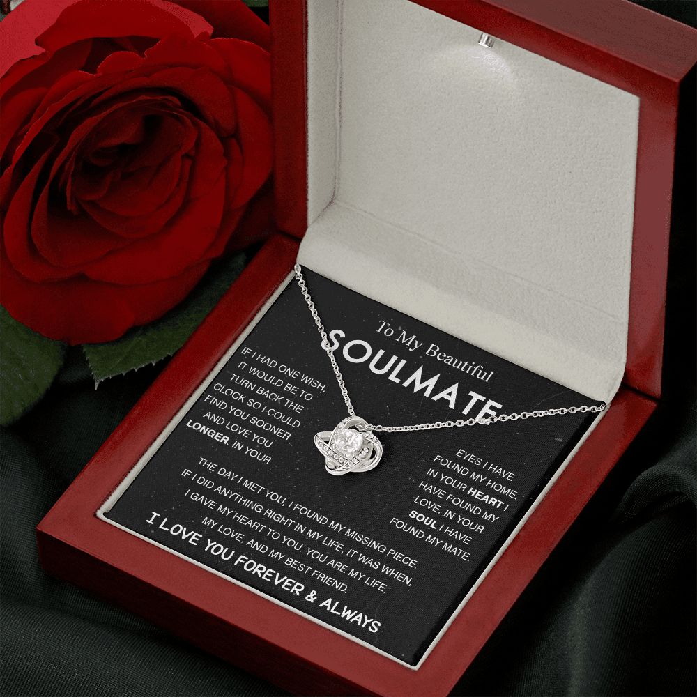To My Beautiful Soulmate Love Knot Necklace