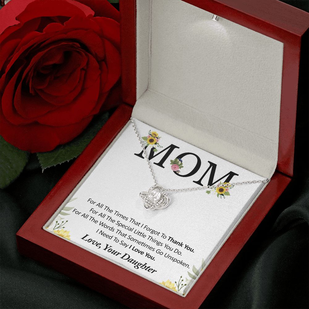 Gift for Mom Love Knot Necklace