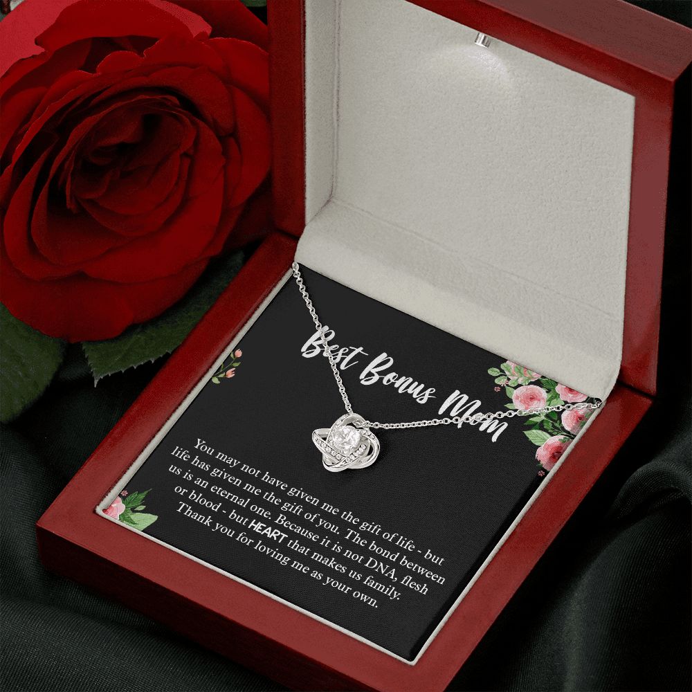 Best Bonus Mom Love Knot Necklace