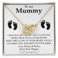 To My Mummy Interlocking Heart Necklace