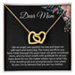 Gift For Mom From Daughter Interlocking Heart Necklace