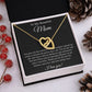 To My Beautiful Mom Interlocking Heart Necklace