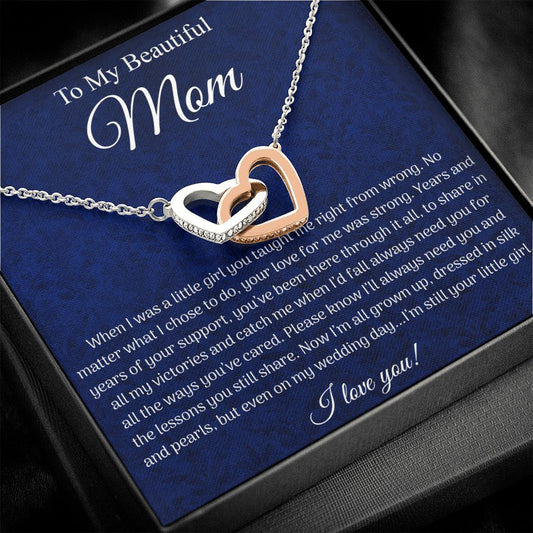 To My Beautiful Interlocking Heart Necklace