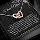 Gift For Mom From Daughter Interlocking Heart Necklace