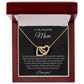 To My Beautiful Mom Interlocking Heart Necklace