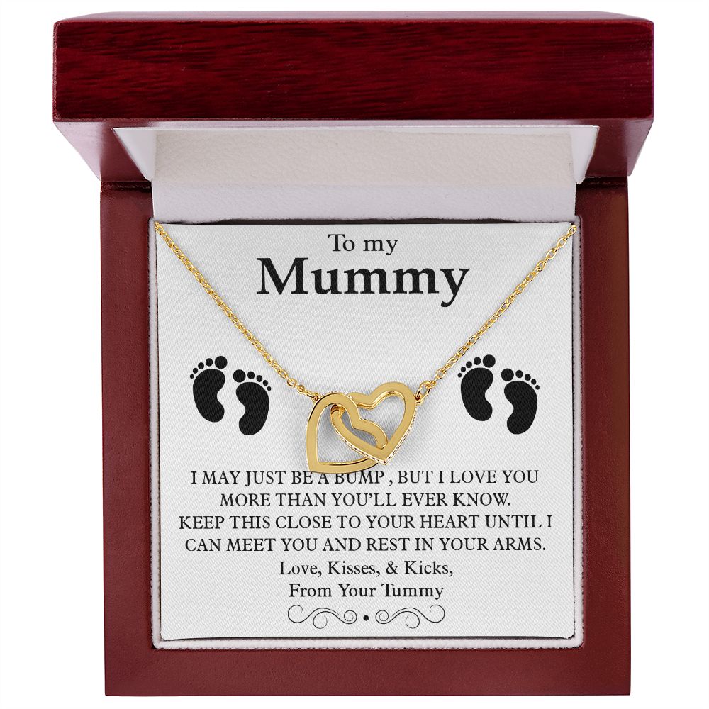 To My Mummy Interlocking Heart Necklace