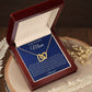 To My Beautiful Interlocking Heart Necklace
