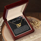 Gift For Mom From Daughter Interlocking Heart Necklace
