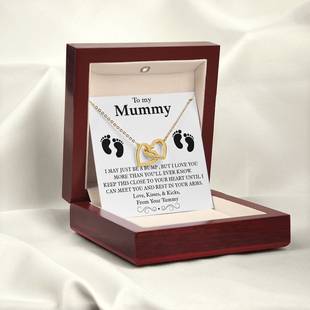 To My Mummy Interlocking Heart Necklace