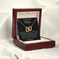 To My Beautiful Mom Interlocking Heart Necklace