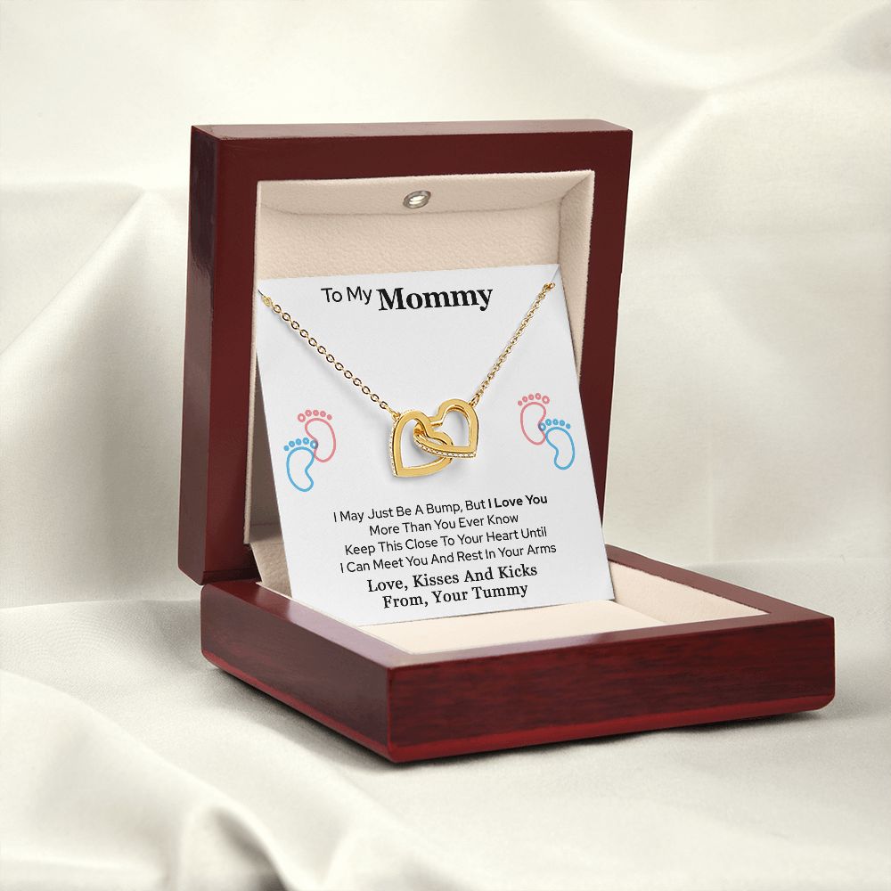 To My Mommy Interlocking Heart Necklace