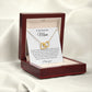 To My Beautiful Mom Interlocking Heart Necklace