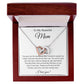To My Beautiful Mom Interlocking Heart Necklace