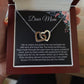 Gift For Mom From Daughter Interlocking Heart Necklace