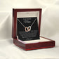 To My Beautiful Mom Interlocking Heart Necklace