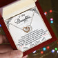 To My Daughter My Baby Girl - Interlocking Heart Necklace