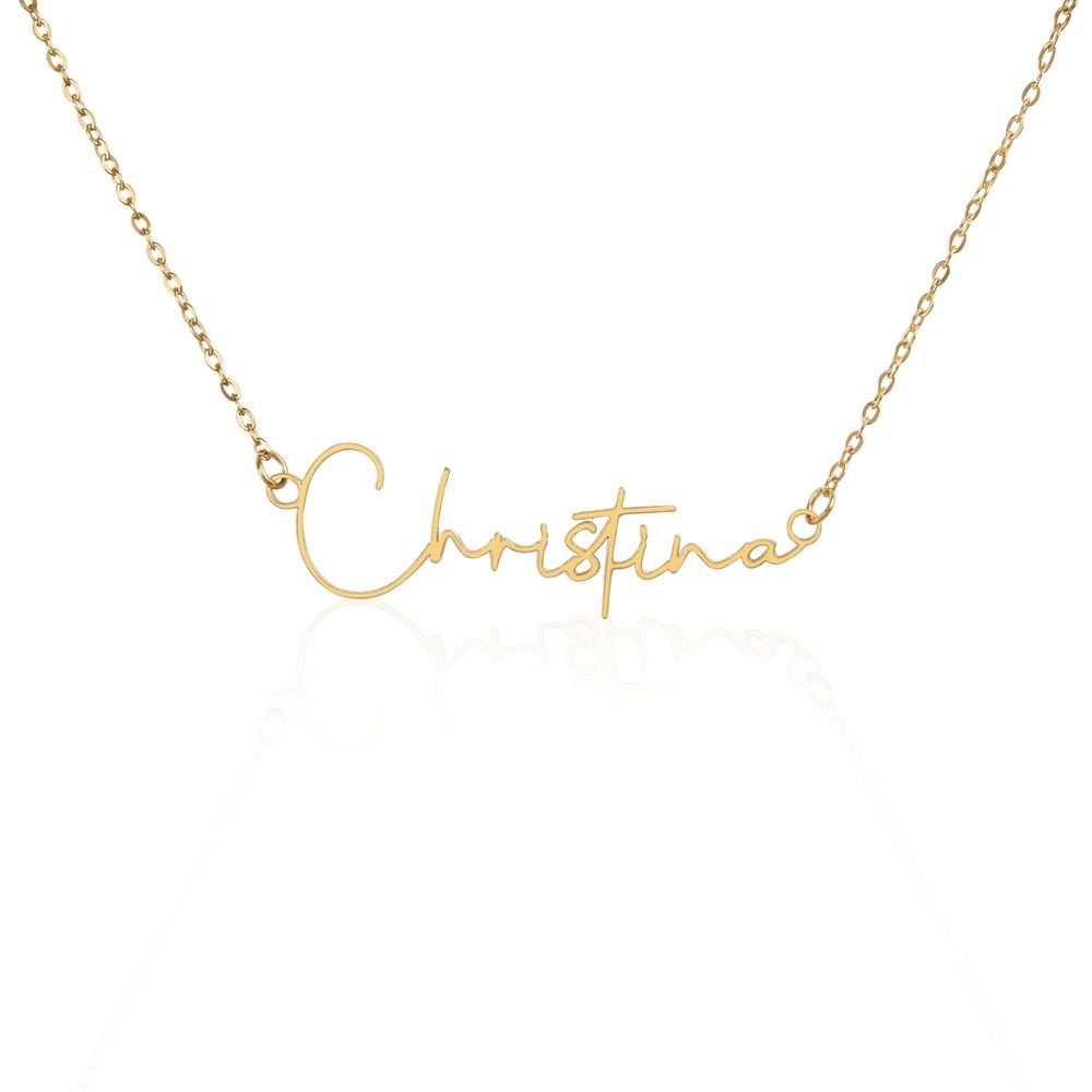 Signature Name Necklace (No Message Card)