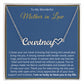 To My Wonderful Mother in Law Heart Name Necklace