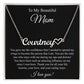 To My Beautiful Mom Heart Name Necklace