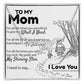 To My Mom Heart Name Necklace