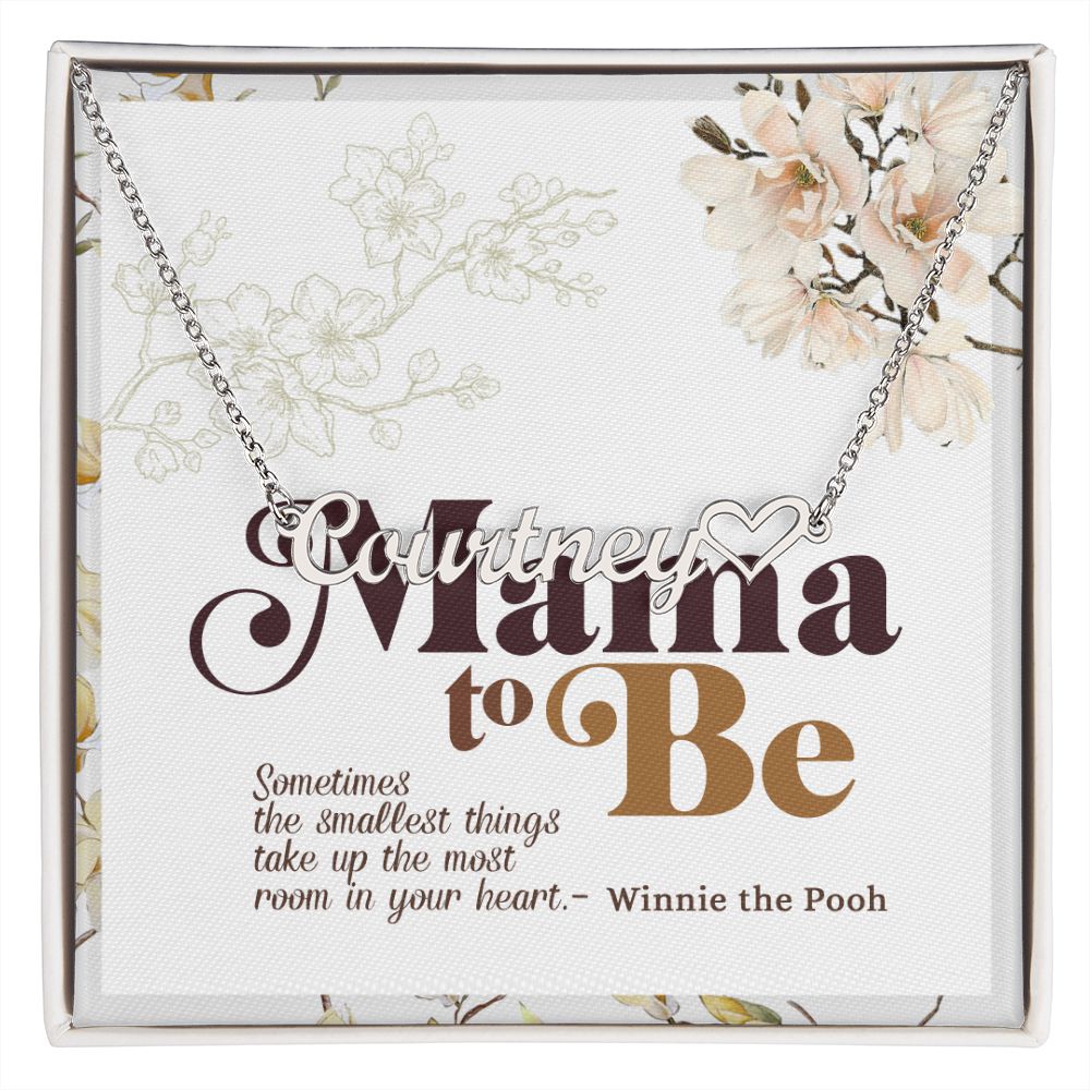 Mama To Be Heart Name Necklace